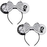 FANYITY Mouse Costume Ears,2 Pcs Mouse Ears Headbands for Girls & Women Party,Size Free (Skull 2)