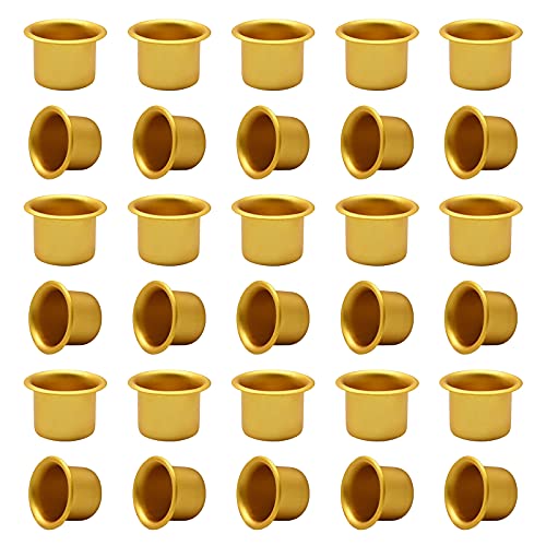 TOCYORIC 30PCS Bougeoir en Laiton pour Bague d'anniversaire Porte-Bougie Laiton, Creative Mini Petits bougeoirs créatifs Mariage, Anniversaire, Décoration De Maison Et Vacances Cover