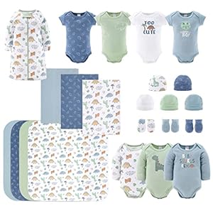 The Peanutshell Newborn Clothes & Accessories Set for Baby Boys | 23 Piece Layette Gift Set | Fits Newborn to 3 Months…