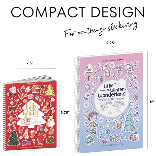 Cupkin SB-JOLLY Holly Jolly Holiday Stickers For Kids, Toddler Sticker Book thumb #3