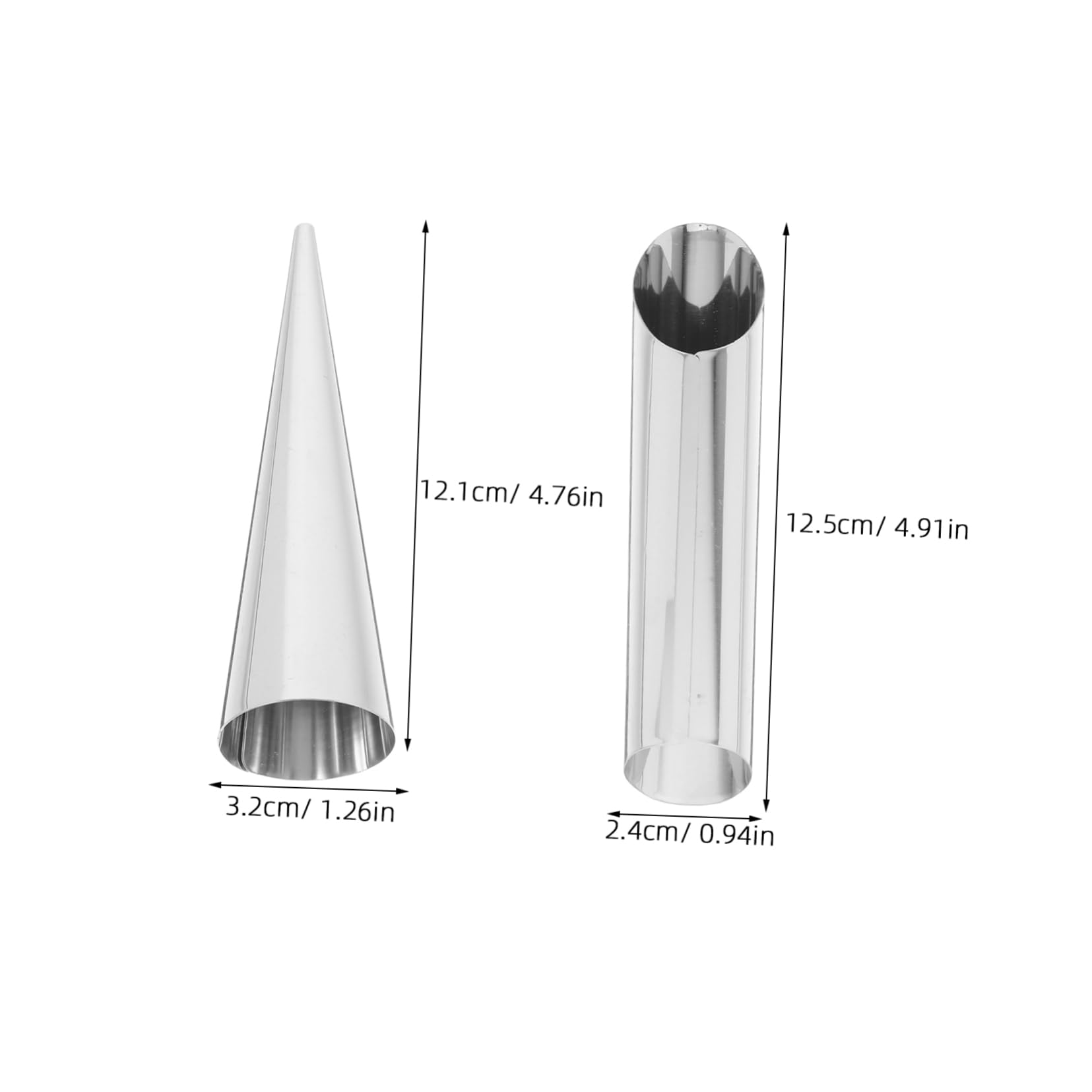 ABOOFAN 20pcs Baking Tools Cooking Molds Pastry Horn Molds Bakery Molds Metal Mould Baking Moulds Bread Tools Baking Molds Bread Making Tools Bread Mold Dough Molds Silver Stainless Steel