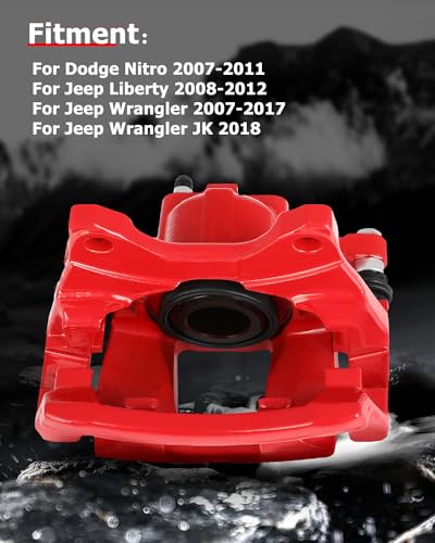 Image of cciyu Rear Left /Right Brake Caliper Assembly w /Bracket 18B5046 2007-2011 For Dodge For Nitro,2008-2012 For Jeep For Liberty,2007-2017 For Jeep For Wrangler,2018 For Jeep For Wrangler JK