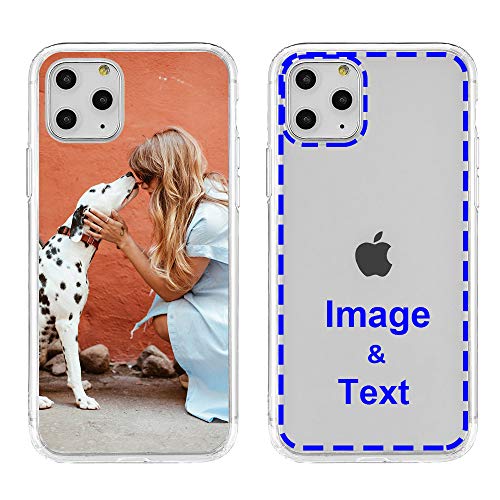 MXCUSTOM Custom Apple iPhone 11 Pro Max Case, Customized Personalized with Photo Image Text Picture Design Make Your Own Phone Cases Covers [Clear Soft TPU Bumper + Hard PC Back] (CHT-CR-P1)