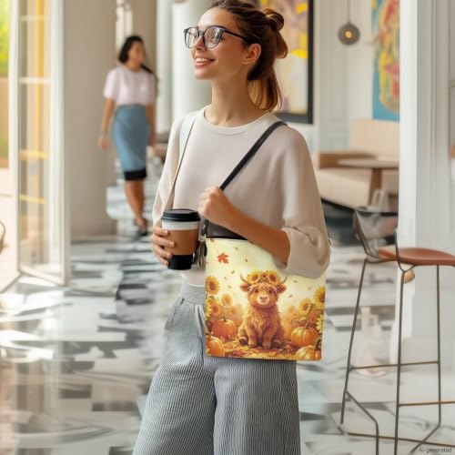 Image of HUGS IDEA Boho Bags for Women Leather Handbag Shoulder Bucket Crossbody Purse