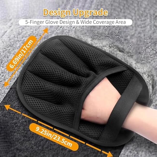 1 Pcs 2025 Upgraded Pet Hair Removal Glove, Five-Finger Electrostatic Grooming Tool for Cats & Dogs, Reusable Fur Remover for Furniture, Car Seats, Couch & Clothing, Soft Pet Grooming Glove(Violet)-nquSWwG0
