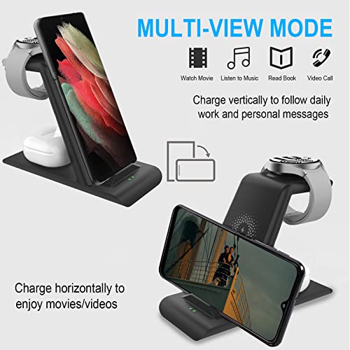 Upgraded Wireless Charging Station Compatible For Samsung Wireless Charger Magnet Galaxy Watch 5 Pro/4/3 Active 2/1 Galaxy S23/22/S21/S20/S10/E/Note 20/10/9/Z Flip 4/3 Fold 4/3 Galaxy Buds2 Pro/Live #TOP2