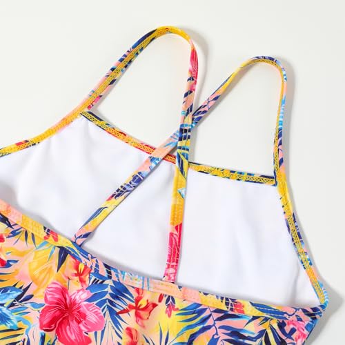 Image of Girls One Piece Swimsuit, Quick Dry Cute Bathing Suit for Kids, Comfortable Swimwear for Beach for 5-12 Years