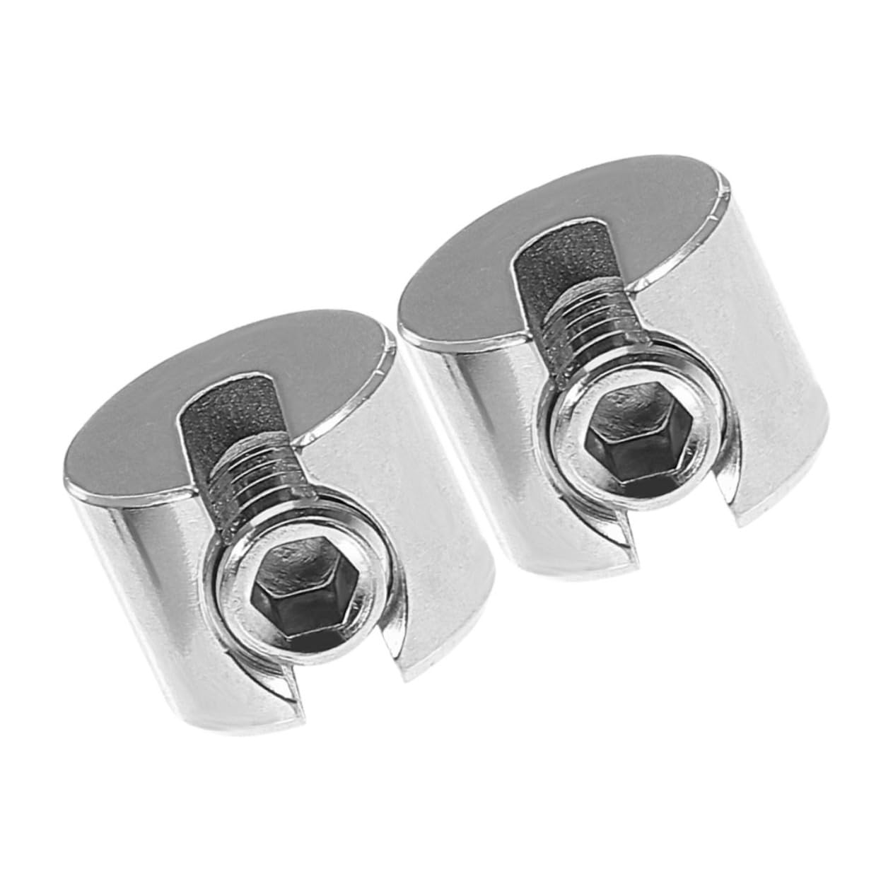 HEALLILY Wire Rope Chuck Stainless Steel Cable Clamps Flat Slot for Secure Tensioning for Outdoor Garden Use