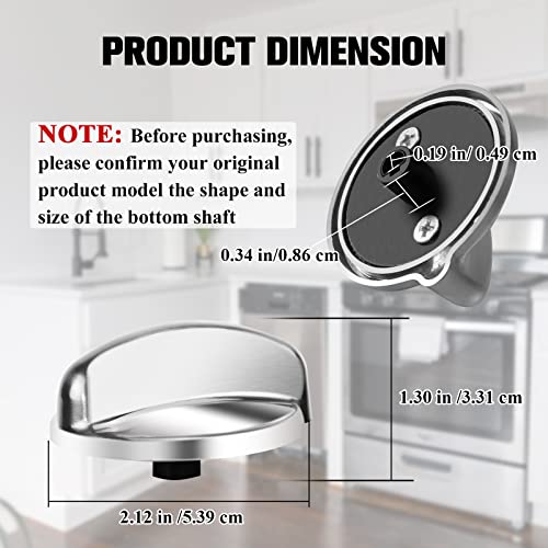 Wb03K10303 Upgraded Surface Burner Control Knob Replacement For Ge Stove Knobs, Stainless Steel, Heavy Duty Metal, Replaces Part # Wb03K10208, Ap4980246, 1810427, Ah3486484, Ea3486484 (5 Pack) #TOP1