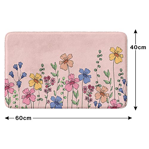 Sevimli Tasarımlı Mikrofiber 2'li Takım Banyo Paspası, Kaymaz Taban, Makinede Yıkanabilir (40x60_50x80)