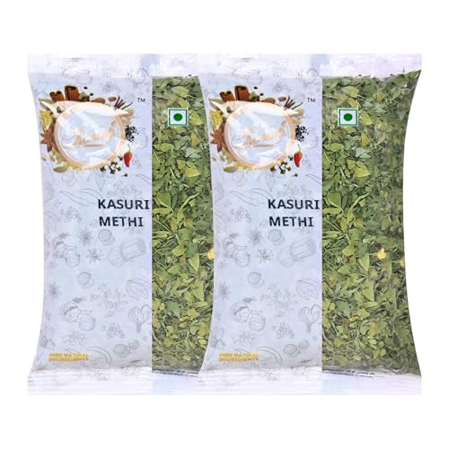 Image of Chounk Kasuri Methi | Dried Fenugreek Leaves | Aromatic Kasoori /Kasturi Methi Leaves | For Flavorful Cooking (100g (Pack of 2))