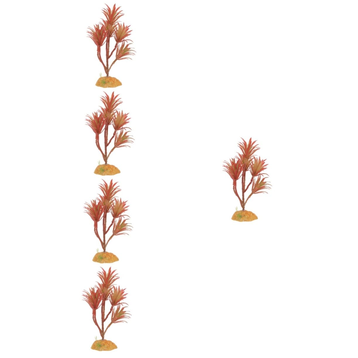 Abaodam 5 Pezzi Set di piante simulato piante da acquario impostore grandi d'acquario pianta acquatico decorazione dell'io Piccole betta pesce plastica