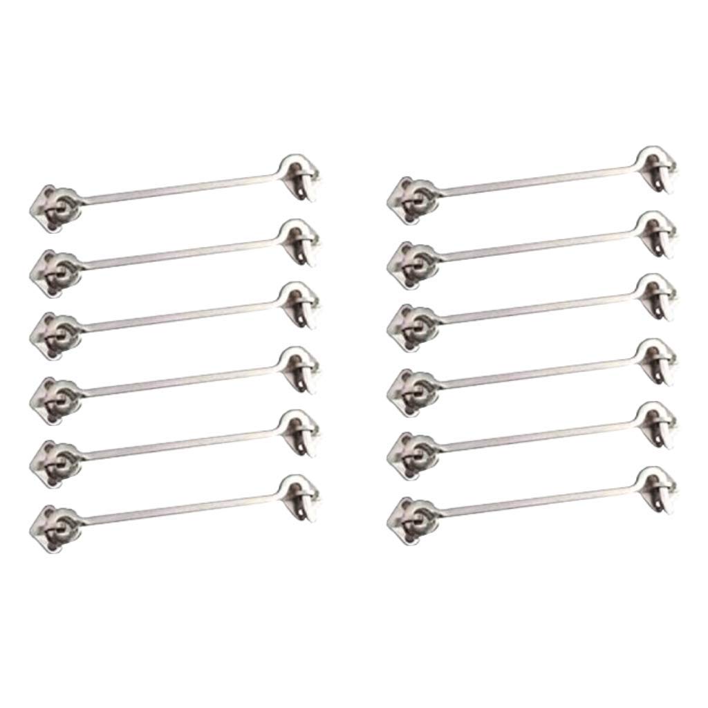 Sun Shield Stainless Steel Gate Hook Round 6 Inches Chrome/Silver Finish - Set of 6 pcs — Amazon image 5