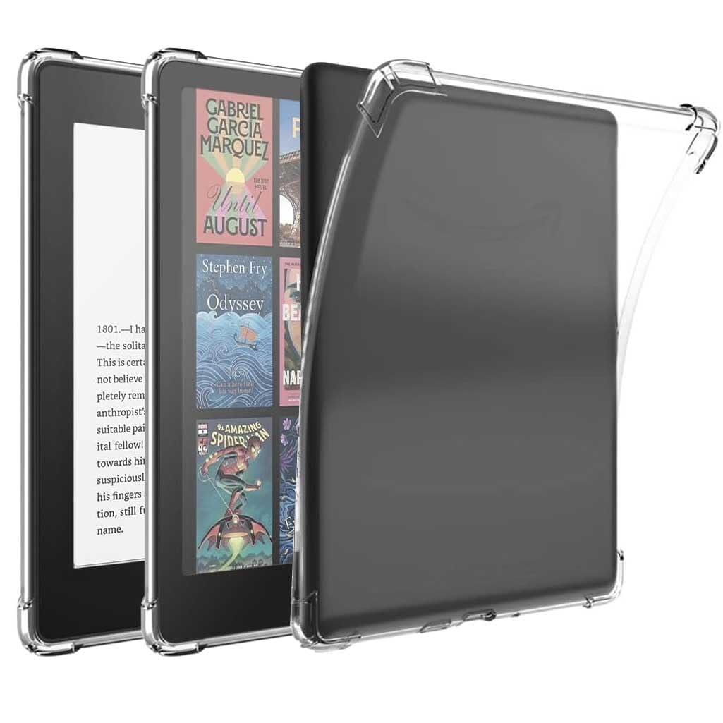 T Tersely Crystal Clear Case Cover for 7" All-New Kindle Paperwhite 12th 2024 or Kindle Paperwhite Signature Edition 2024, Shockproof Thin Silicone Case (Transparent)