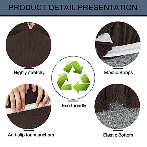 Waterdicht Bankhoes, Stretch Jacquard Bankhoezen Dikke Meubelbeschermer Elastische Onderkant Sofahoezen Wasbaar Voor… - Afbeelding 5