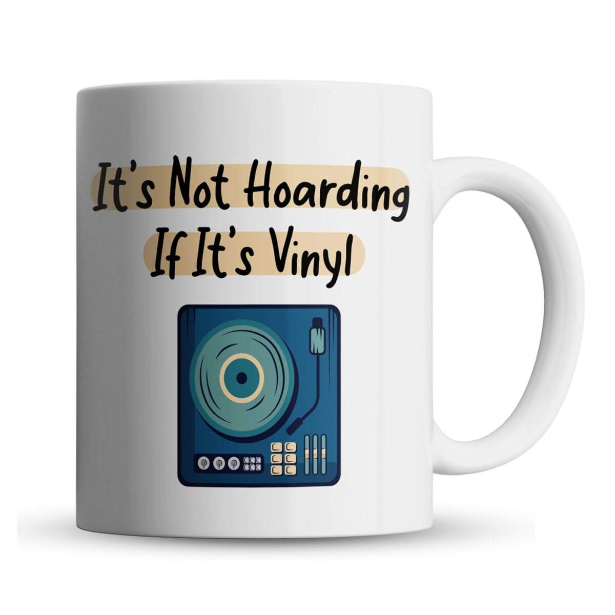Inky Penguin - Not Hoarding If Its Vinyl - Record Collector, Music Gift Mug, Ceramic, 11fl. oz.