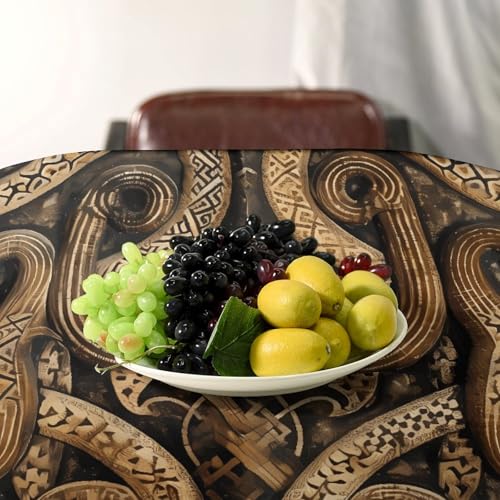 Nappe de table rectangulaire motif serpent lavable pour repas de Noël - 6