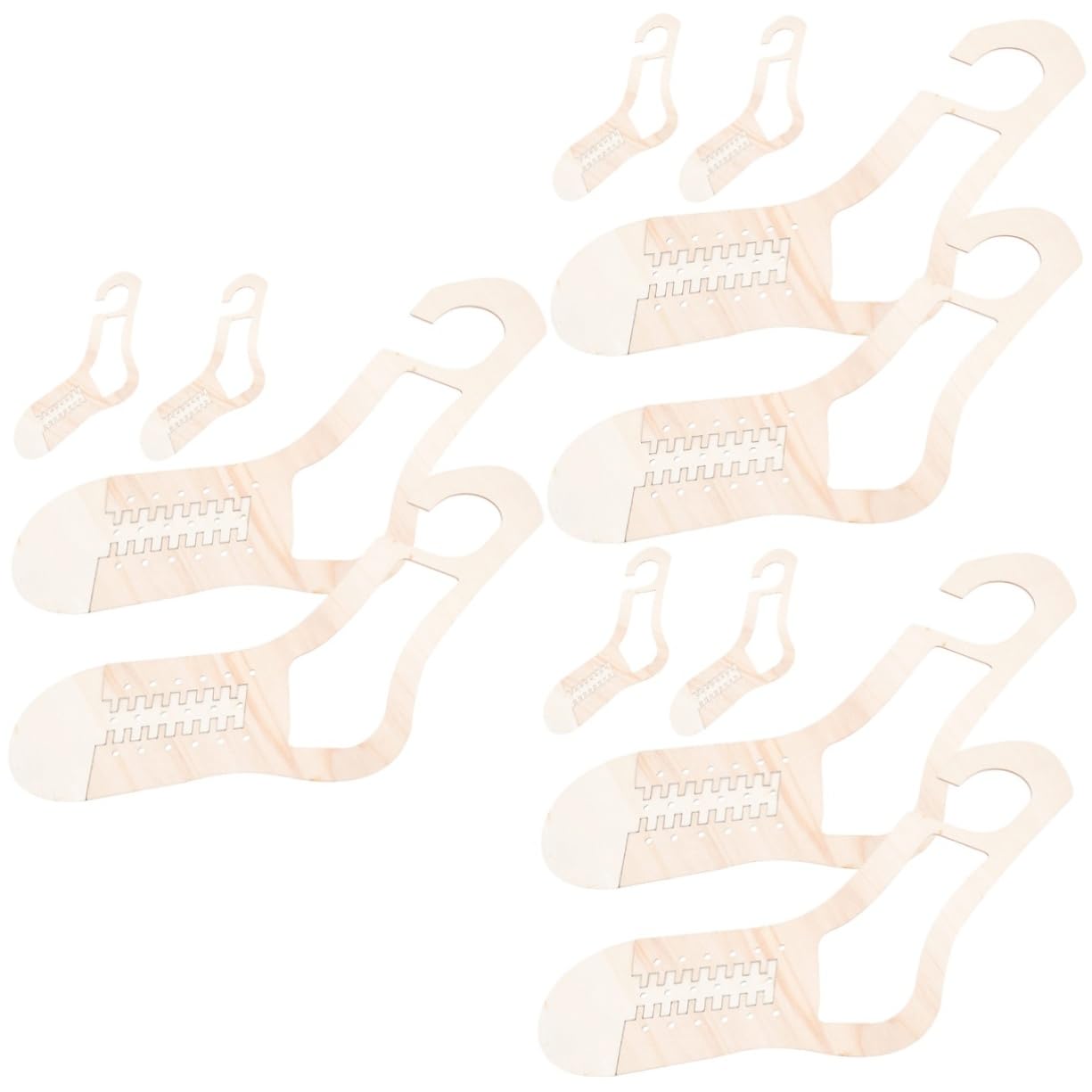 VILLCASE 3 Set Modello di Maglia A Calzino Marcatore Barelle per Calze Filato per Uncinetto Spillo Accessori A Maglia Bordo di Blocco all'Uncinetto Portafilo Segnapunti di Legno 2 Paia*3