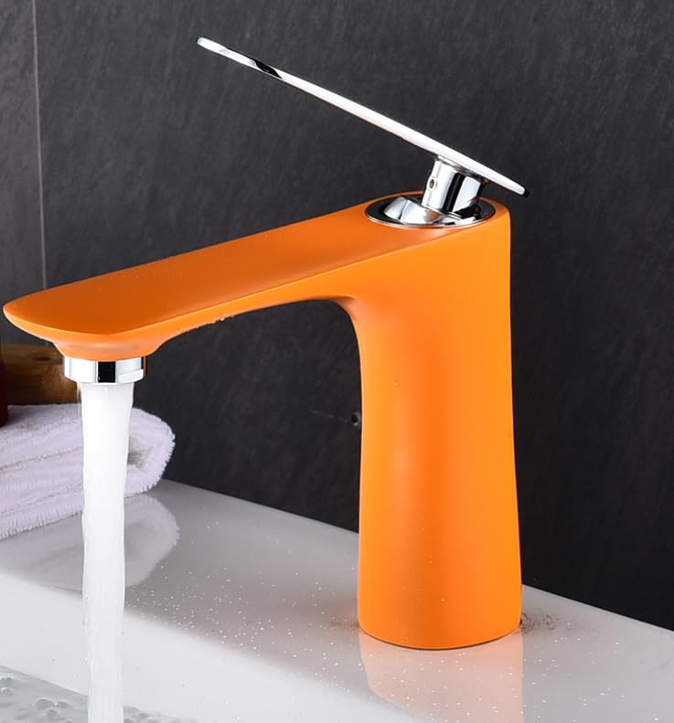 Mitigeur de lavabo noir et or à eau chaude et froide pour salle de bain moderne
