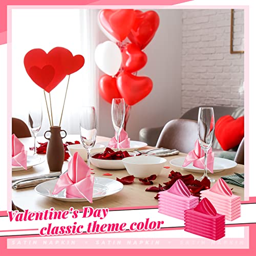 Set de 60 Servilletas de Tela Satinadas Rosadas 43x43 cm miniatura 7