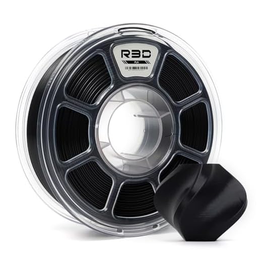 R3D Filamento 3D PLA da 1,75 mm, 0-370 mm/s, stampa ad alta velocità, precisione dimensionale +/- 0,02 mm, bobina di plastica trasparente da 1 kg, filamento per stampa 3D(Nero)