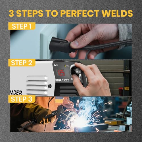 Image of SSIMDER Stick Welder, 110V 3.55Lbs Mini ARC Welder, with IBGT Inverter compatible E6013 E7018 Welding Rods 1 /16 inch 1 /8 inch, for Beginners Home DIY and Outdoor Use