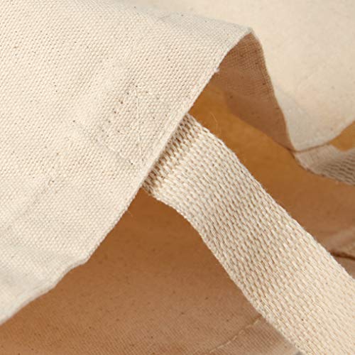 Bolsa Tote de Lona Pesada de Algodón 12 Pack Natural miniatura 6