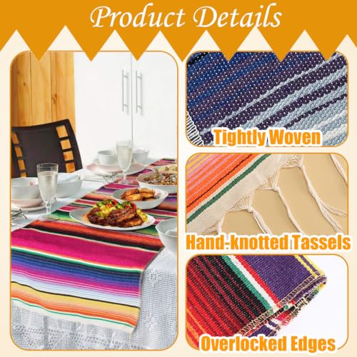 Mantel a rayas de México de 120*180cm para proteger mesas 5