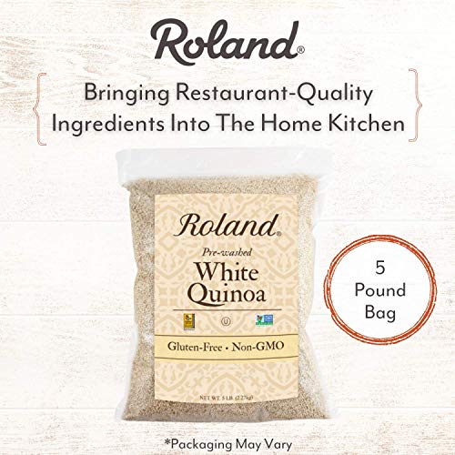 Roland Foods White Quinoa, Pre-Washed, Specialty Imported Food, 5 Lb Bag #TOP1
