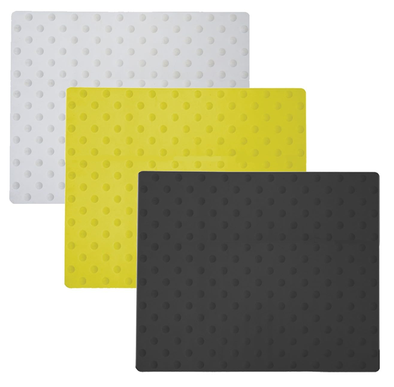 Dalle podotactile caoutchouc - 620mm - blanc