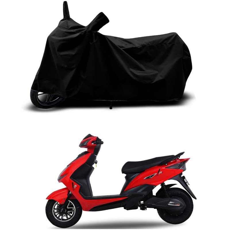 Image of 100% Scratchproof /UV-Rays /Heat Protection /Birds Dropping /Water Resistant /Dust Proof /Waterproof /Full Bike Scooty Two Wheeler Body Cover Compatible for EeVe Wind All Varients[Black]