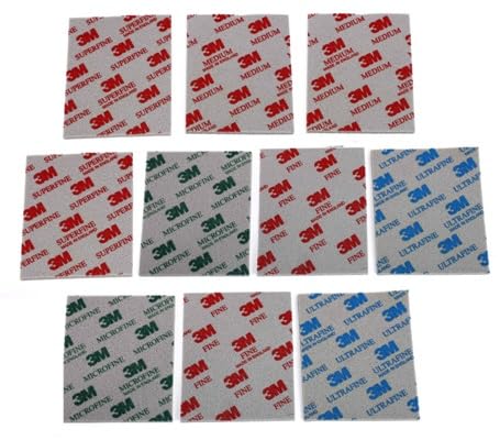5 Tampons De Ponçage 3M Souples - Mousse Lavable Pour Surfaces Irrégulières