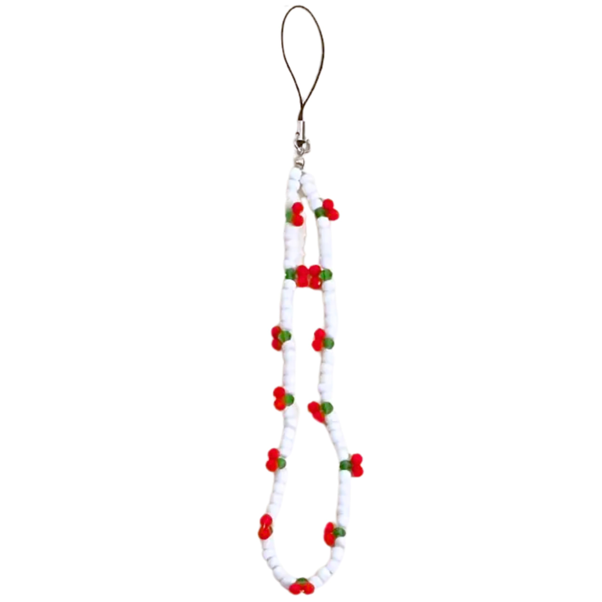 SNOWYS SHOP Red Berry Beaded Phone Charms for Girls | Y2K Trendy Mobile Case Lanyard Keychain Bag Charm Accessory for Women-image-12