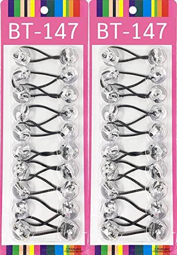 Tara Girls Twinbead Multi Cute Design Ponytail Elastics Pack Of 2 (BT-83)