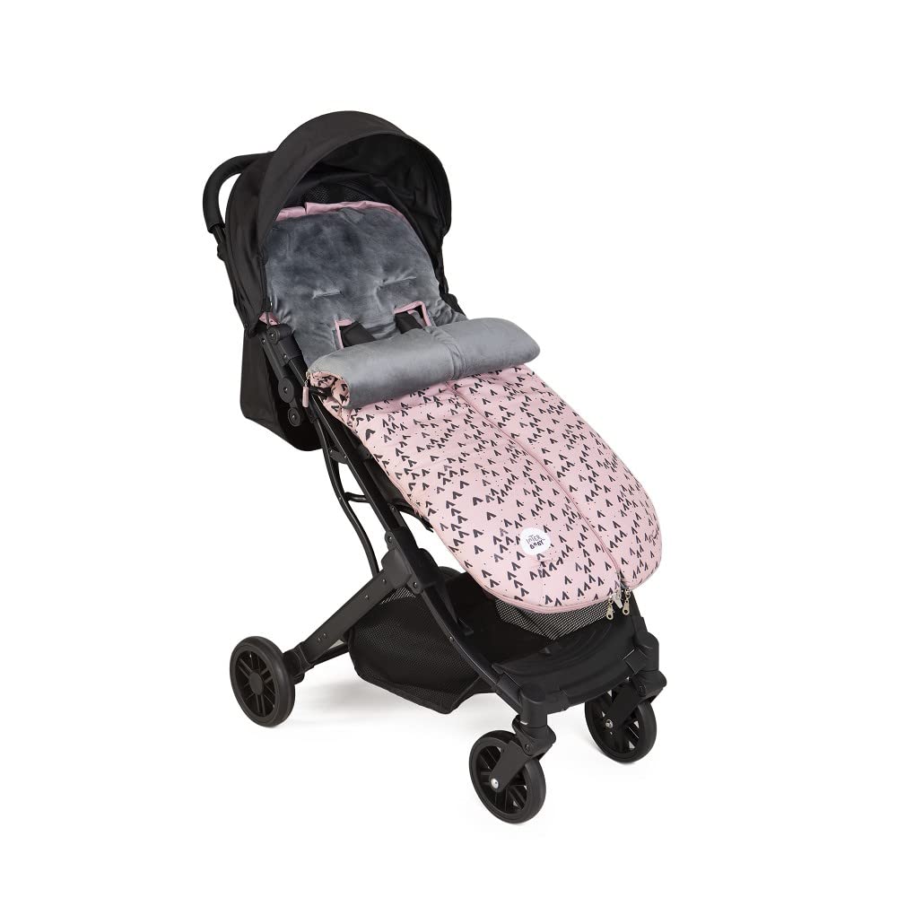 Interbaby Chanceliere Bebe Poussette Couverture Poussette Bebe Hiver, Doux | Sac de Couchage Poussette Bebe Détachable, Double Ouverture, Lavage Facile, Matériaux Antiallergiques, Montan Rose