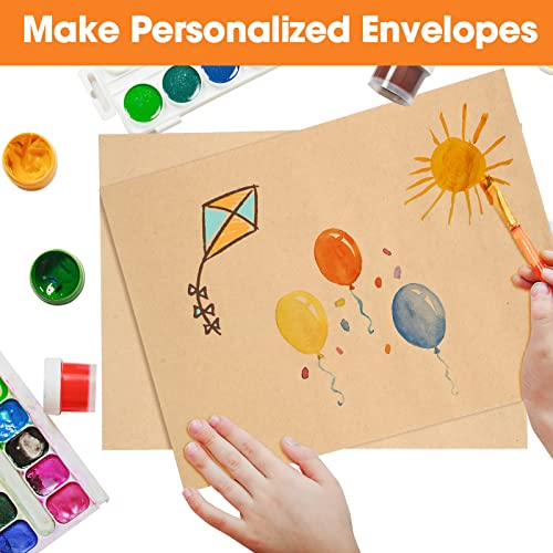 500 Pcs Self Seal Catalog Envelopes 9 X 12 Inches Printable Brown Kraft Mailing Envelopes Security Kraft Envelopes Bulk Paper Catalog Envelopes For Invitation Cards, Pictures, Documents, Office #TOP5