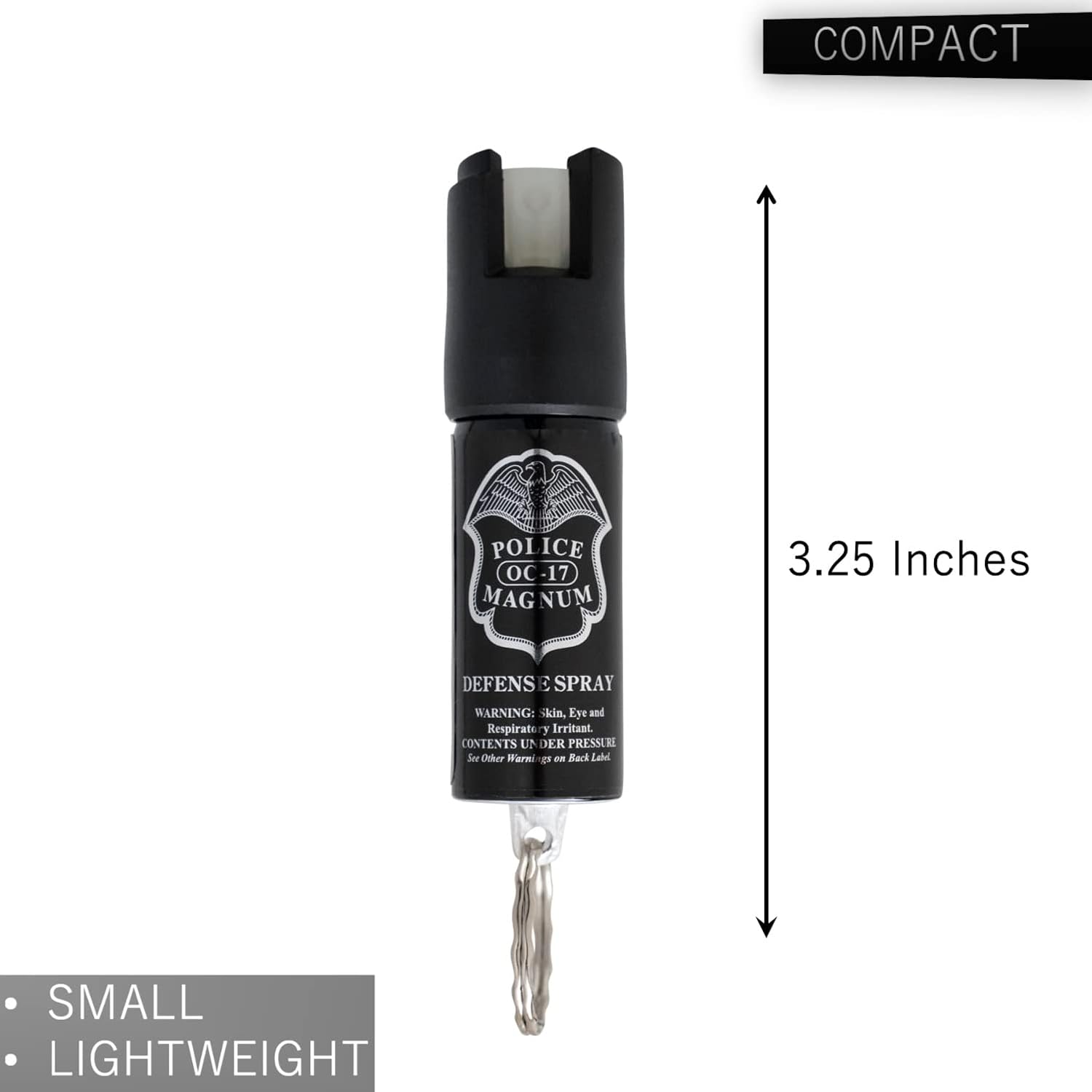 POLICE MAGNUM Mini Pepper Spray Bulk Pack- Max Heat Strength Protection- Made in The USA- 1/2oz Twist Lock Keyrings