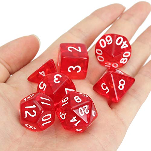 Dados poliédricos RPG y MTG juego de 42 piezas con 6 bolsas de almacenamiento