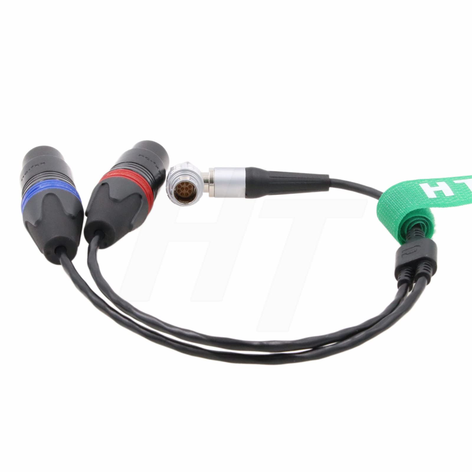HangTon - Cavo di ingresso audio per Atomos Shogun Inferno, Ninja Inferno, Shogun Flame, Shogun 7 monitor ad angolo retto da 10 pin a doppio XLR femmina a 3 pin mixer dispositivi audio