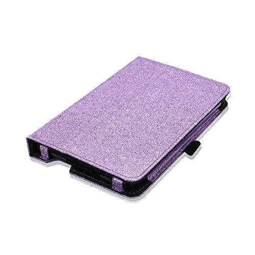 Acdream Rca Voyager 7 Case, Folio Premium Pu Leather Cover Case For Rca Voyager 7" 16Gb / 8 Gb Tablet Android 6.0 (Marshmallow), Purple Star Of Paris #TOP7