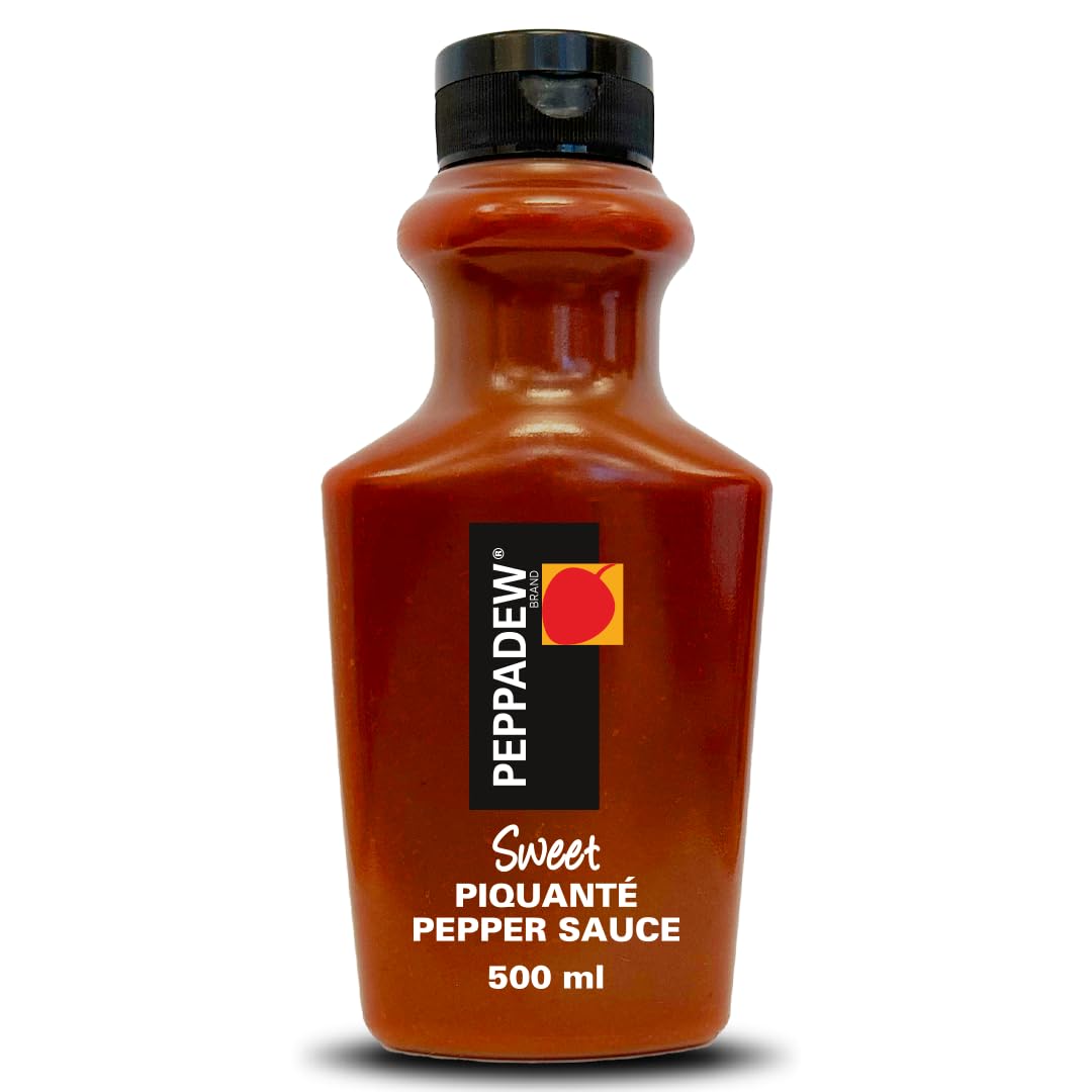 Peppadew Piquante Sauce – Sweet & Mildly Spicy Gourmet Pepper Sauce for Dipping, Marinades & Cooking - Single Pack 1 x 500ml