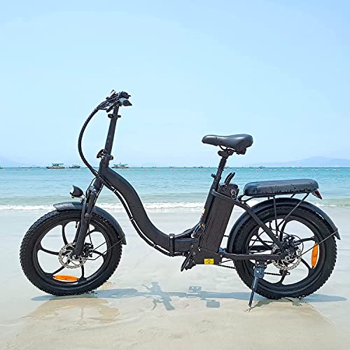 Vélo Électrique Pliable, Tout-Terrain Fat 20"x3.0 Pneu Vélo Électrique pour Adultes avec Moteur 250W et 10.4A Batterie Lithium(Portée : 55 km), Engrenages 21 Vitesses, E-Bike Urbain pour Adulte Cover