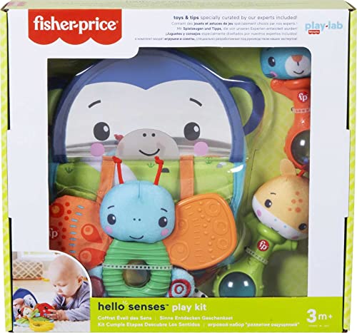 Fisher-Price Hallo Zintuigen Speelset, zorgvuldig samengestelde cadeauset met activiteitenspeeltjes voor baby's van 3… - Image 7