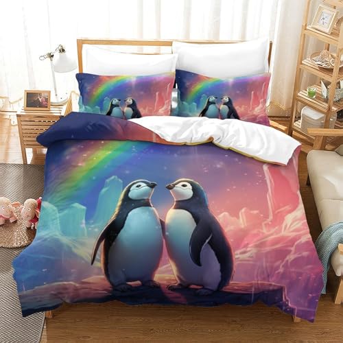 Housse de couette pingouin zippée pour changer son lit sans effort - 2
