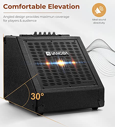 Image of Vangoa 40W Drum Amp for Electronic Drum, 3-Band EQ Monitor Speaker