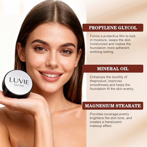 Image of Ideal for Light /Medium Complexions-Hush Makeup Foundation, Mushroom Head Air Cushion CC Cream - BB Cream Foundation for Older Women (Dark brown)