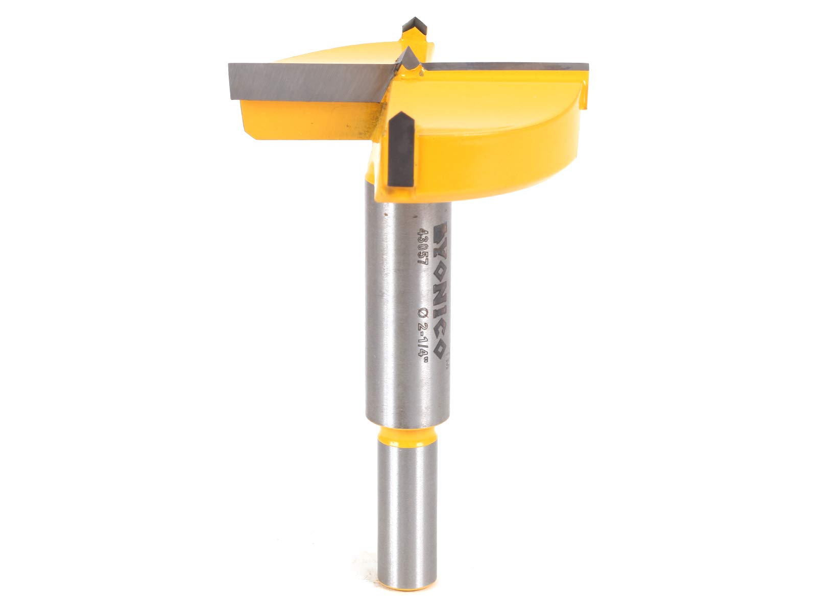 Yonico 43057C 2-1/4-Inch Diameter Carbide Forstner Drill Bit 10mm Shank, 2.25 inches