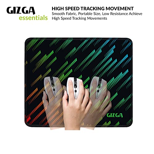 Image of GIZGA essentials Aircase 29Cm X 24Cm Gaming Mouse Pad, Laptop Desk Mat, Computer Mouse Pad with Smooth Mouse Control, Mercerized Surface, Antifray Stitched Embroidery Edges, Anti-Slip Rubber Base