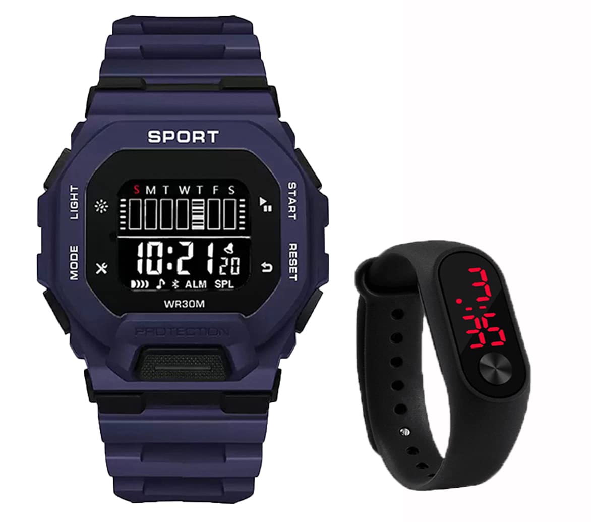 Eagle flyStylish Dial and with Black Led Watch for Boy and Kids Combo Kids and Children Black Dial Led Digital Watch for Boys Pack of 2