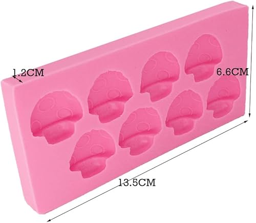 Miniatura 3 de Molde de silicona con forma de hongo 3D para manualidades, dulces, postres, pasta de goma, molde de fondant, pudín, magdalena, decoración de pastel,